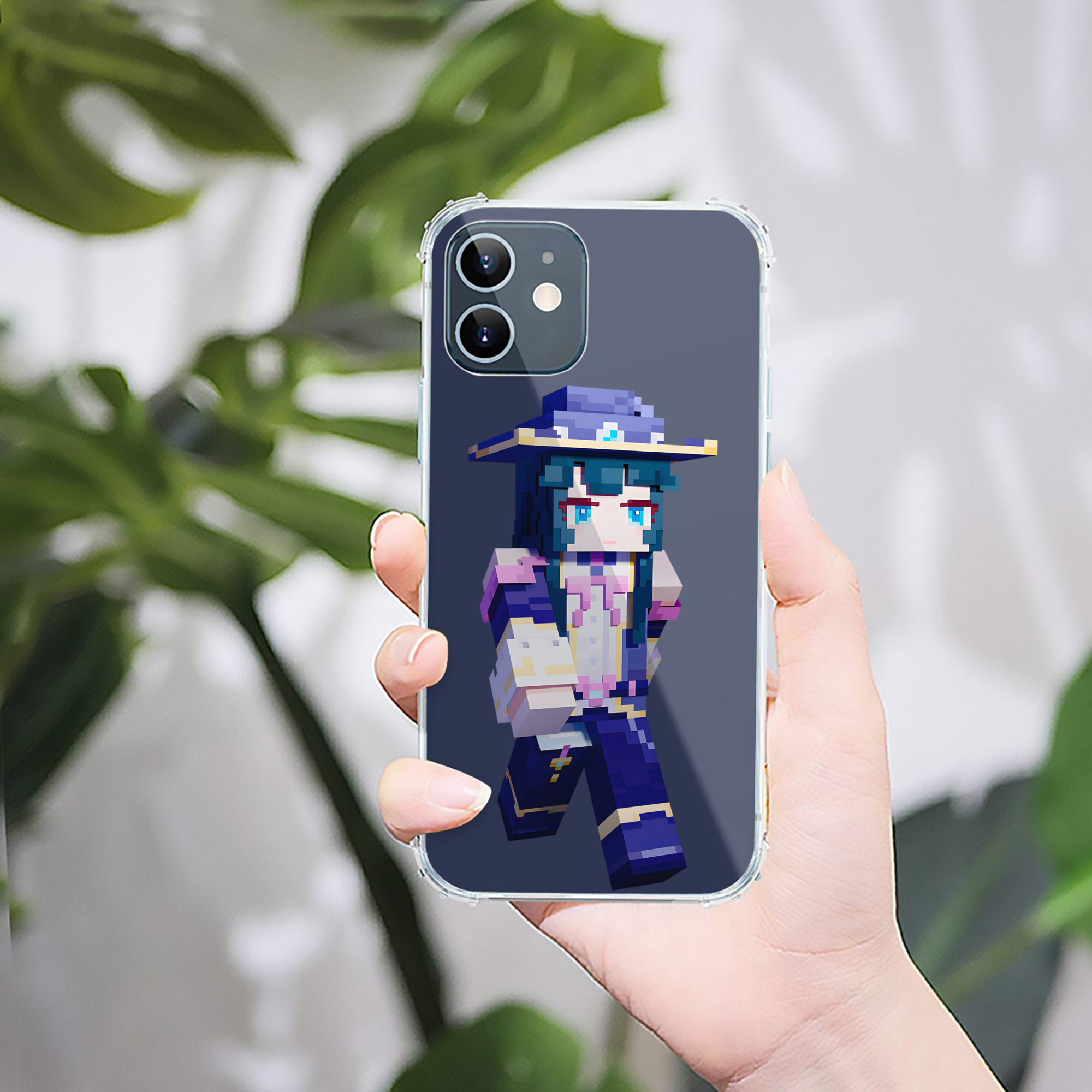（画像用） マインクラフト ブロックの世界 Minecraft MC Block world 【iPhone 12シリーズ対応】透明スマホケース（クリアソフトケース）